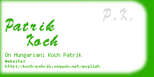 patrik koch business card